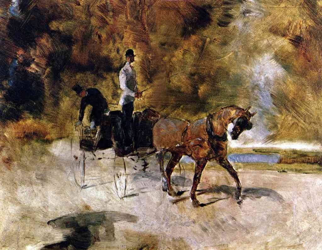 The One Horse Carraige Toulouse Lautrec A4 Photo Print