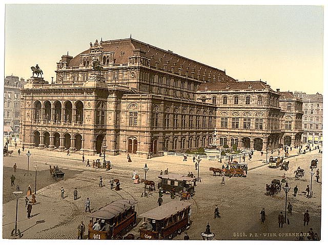 The Opera House Vienna Vintage A4 Photo Print