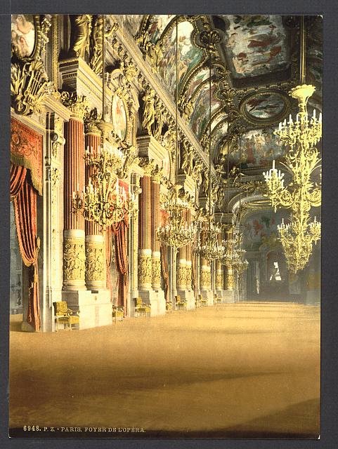 The Opera House the foyer Paris Vintage A4 Photo Print