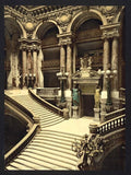 The Opera House the grand staircase Paris Vintage A4 Photo Print
