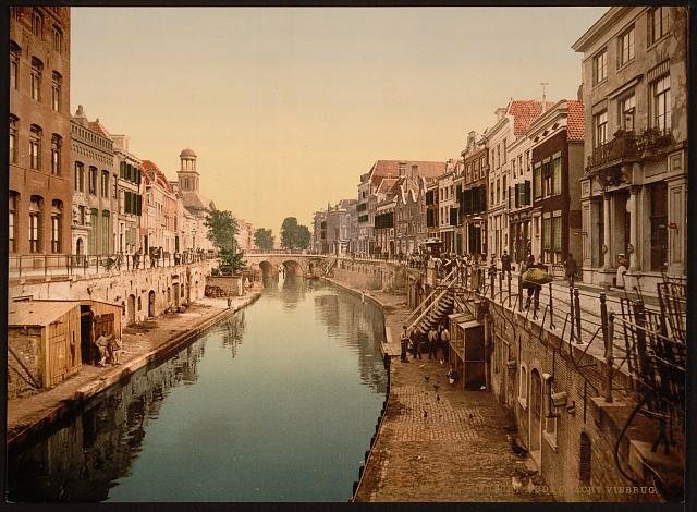 The Oude Gracht Viebrug Utrecht Vintage A4 Photo Print