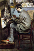 The Painter In The Studio Of Bazille Renoir A4 Photo Print