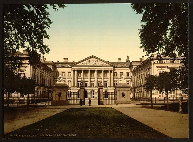 The Palace of Nations Brussels Vintage A4 Photo Print