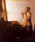 The Pearl Necklace Vermeer A4 Photo Print