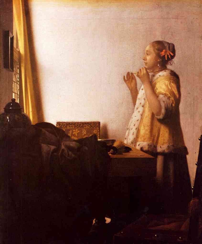 The Pearl Necklace Vermeer A4 Photo Print