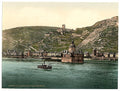 The Pfalz on the Rhine II Coub the Rhine Vintage A4 Photo Print