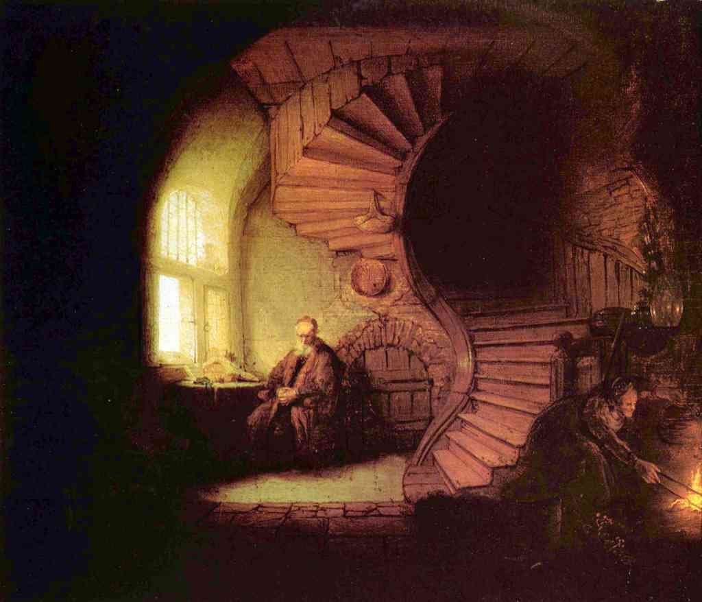 The Philosopher Rembrandt A4 Photo Print