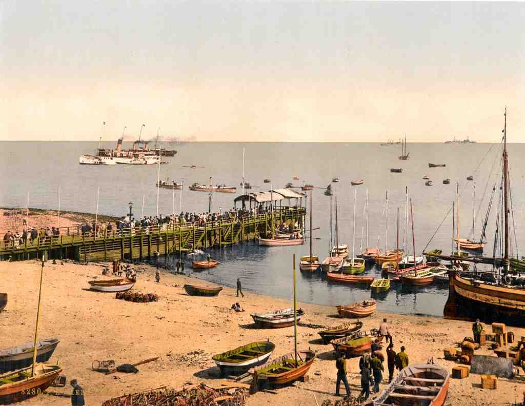 The Pier Helgoland Germany Vintage A4 Photo Print