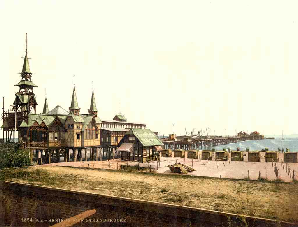 The Pier Strandbucke Heringsdorf Germany Vintage A4 Photo Print