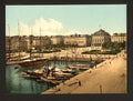 The Place Gambetta and docks Havre Vintage A4 Photo Print