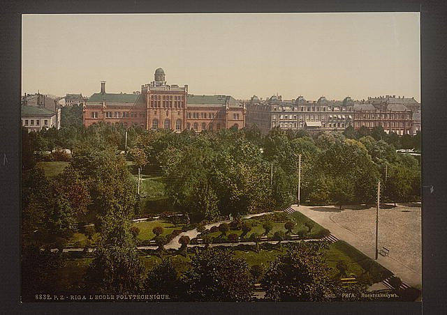 The Polytechnic Riga Vintage A4 Photo Print