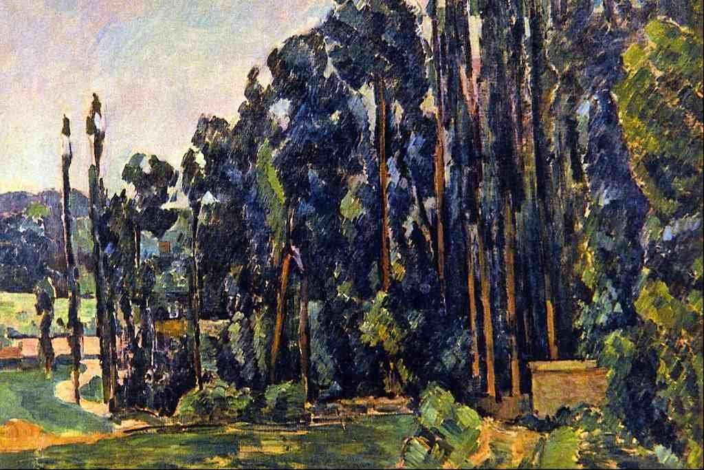 The Poplars Cezanne Impressionism A4 Photo Print