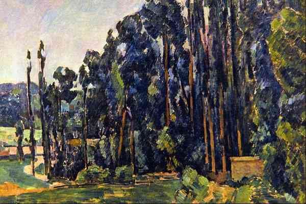 The Poplars by Cezanne Impressionism A4 Photo Print