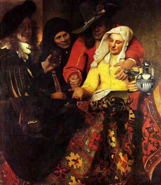 The Procuress by Vermeer A4 Photo Print