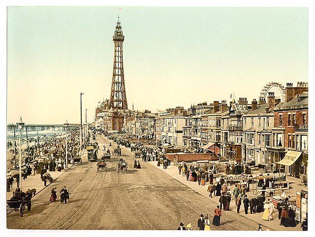 The Promenade Blackpool Vintage A4 Photo Print