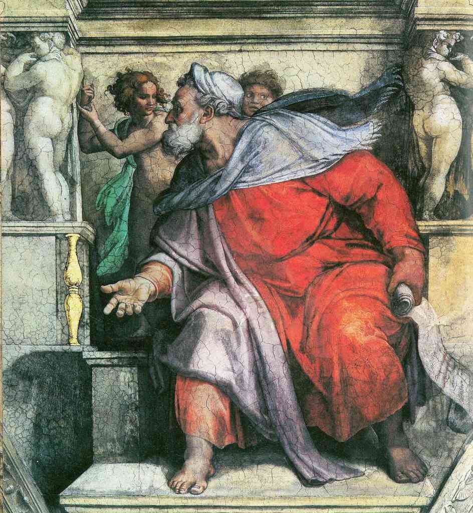 The Prophet Ezekial Michelangelo A4 Photo Print