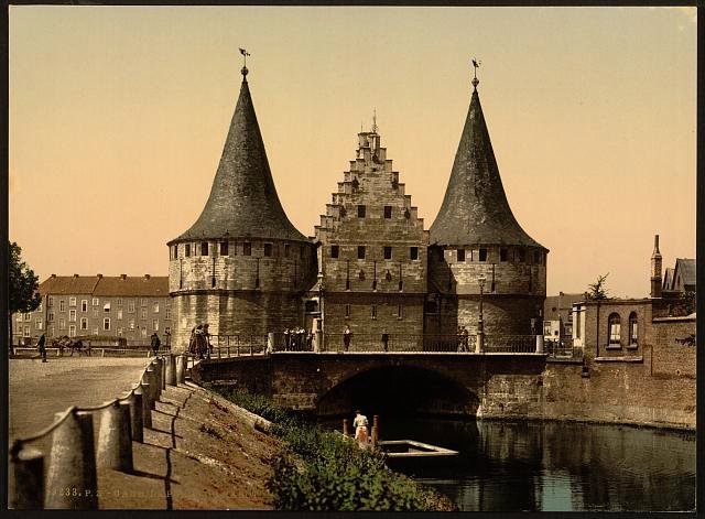 The Rabot Gate Ghent Vintage A4 Photo Print