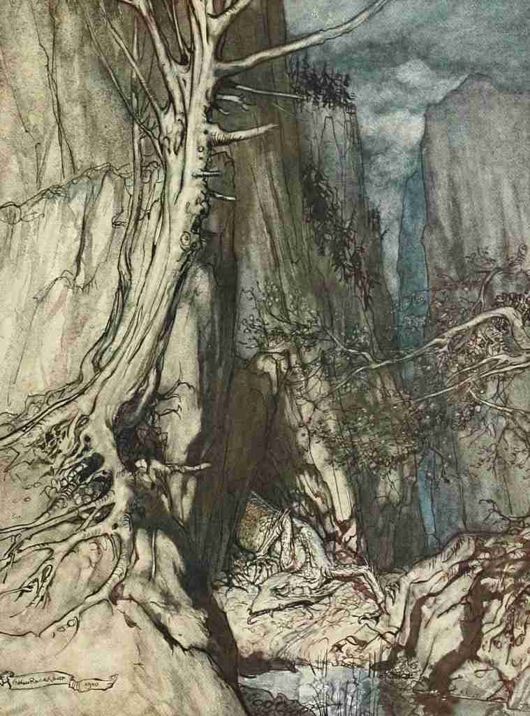 The Rhinegold & the Valkyrie 1910 30 A4 Photo Print