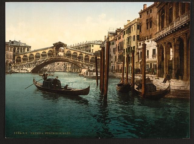 The Rialto Bridge I Venice Vintage A4 Photo Print