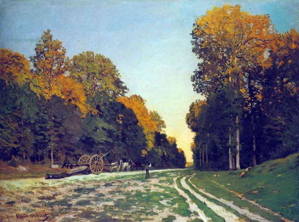 The Road From Chailly To Fontainebleau Monet A4 Photo Print