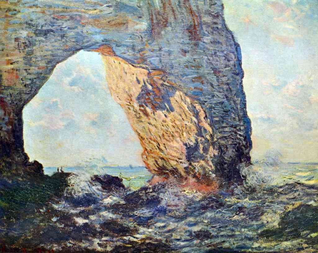 The Rocky Cliffs Of Étretat La Porte Man 1 Monet A4 Photo Print