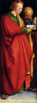 The Saints John and Peter by Durer A4 Photo Print