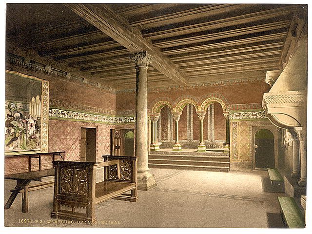 The Sangersaal Wartburg Thuringia Vintage A4 Photo Print
