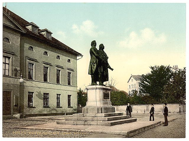 The Schiller and Goethe Weimar Thuringia Vintage A4 Photo Print