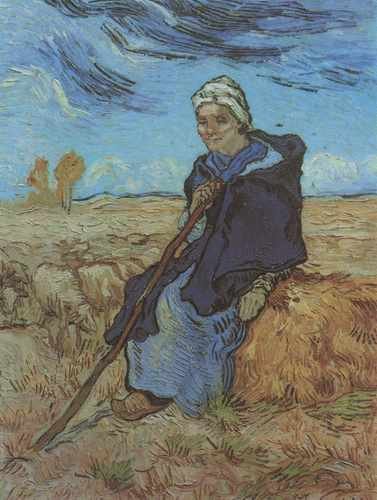 The Shepherdess As Millet 5 Saint Remy 1889 A4 Photo Print