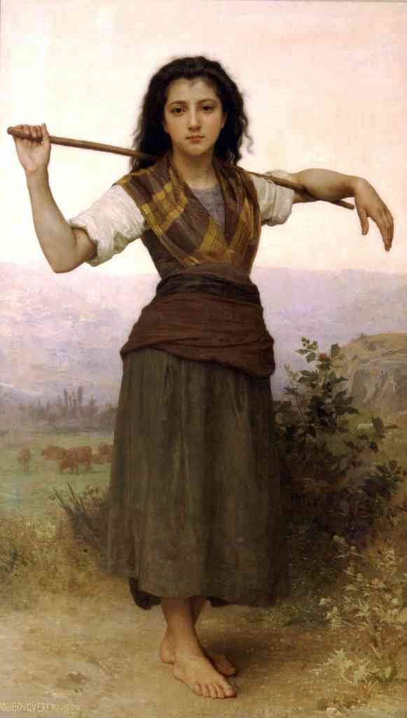 The Shepherdess Bouguereau A4 Photo Print