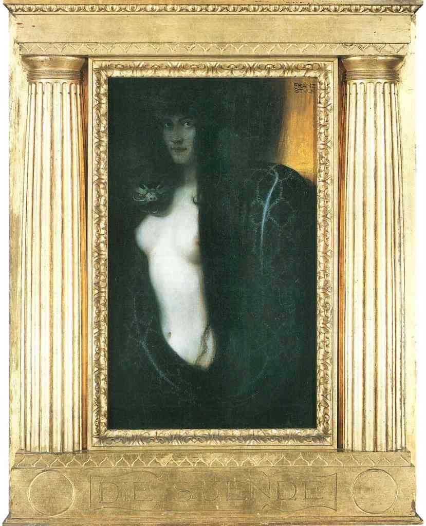 The Sin Franz Von Stuck Symbolism A4 Photo Print