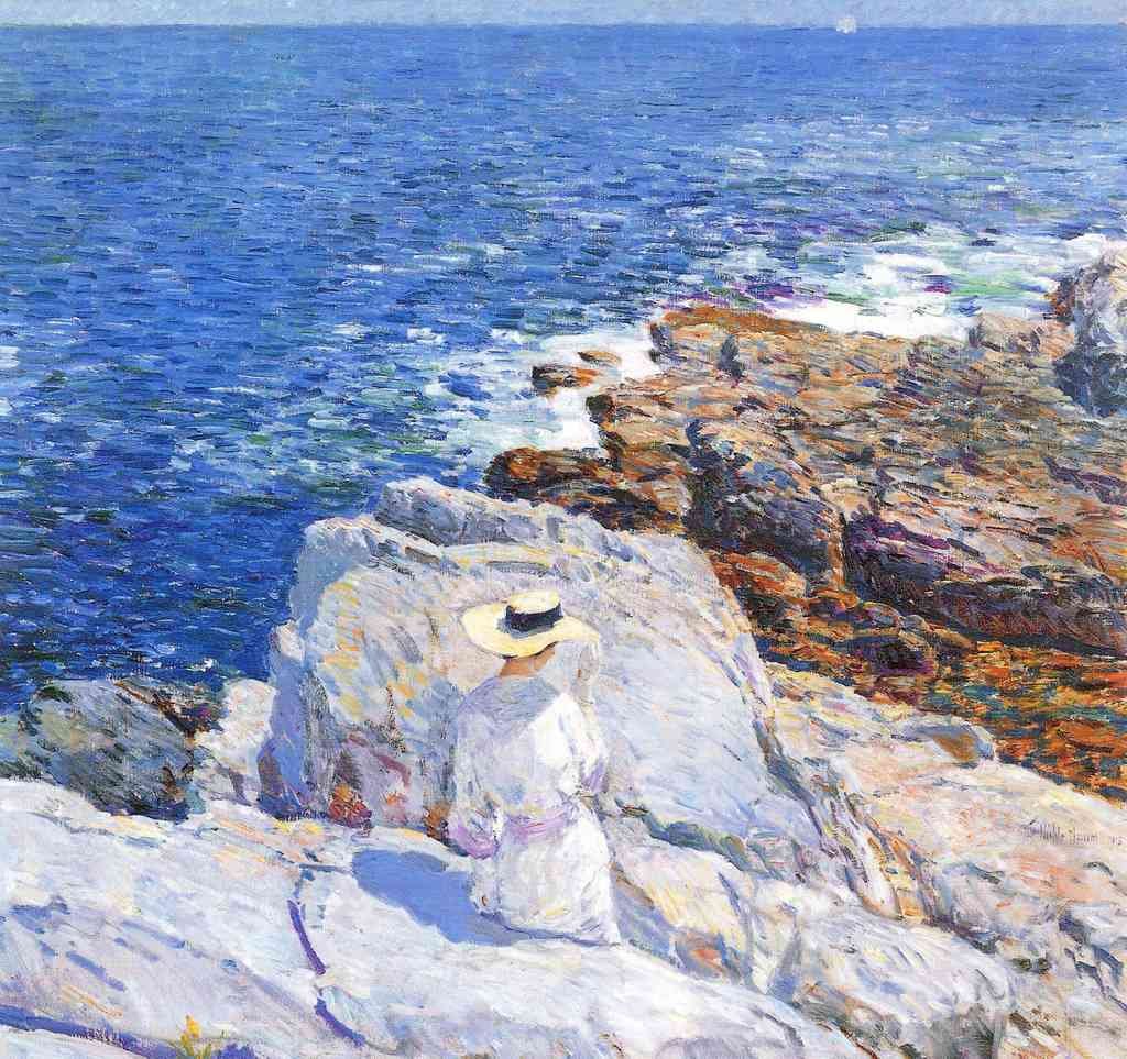 The Southern Rock Riffs Appledore Hassam Impressionism American A4 Photo Print