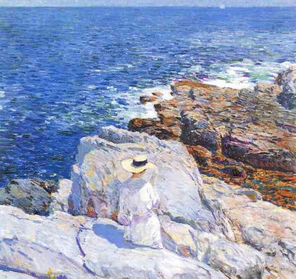 The Southern rock riffs, Appledore by Hassam Impressionism American A4 Photo Print