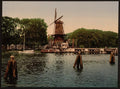 The Spaarne and windmill Haarlem Vintage A4 Photo Print
