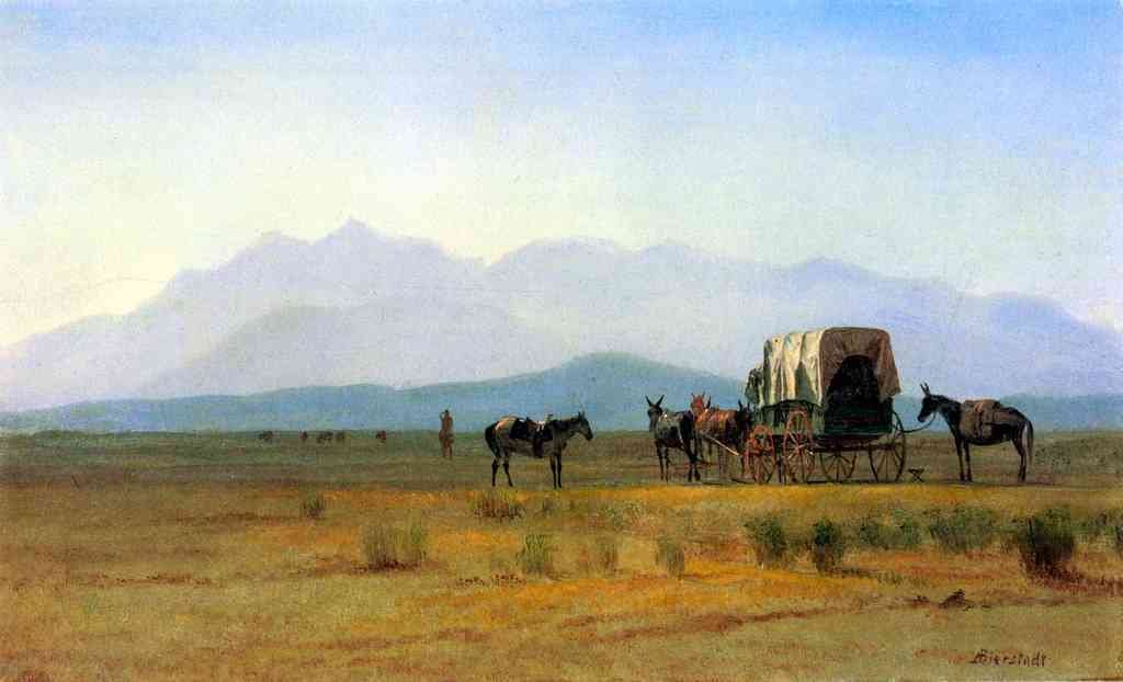 The Stagecoach In The Rockies Bierstadt A4 Photo Print