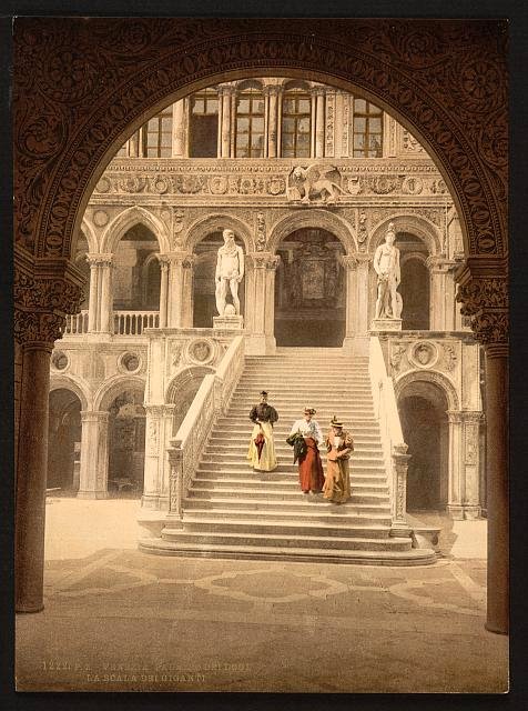 The Staircase of the Giants Venice Vintage A4 Photo Print