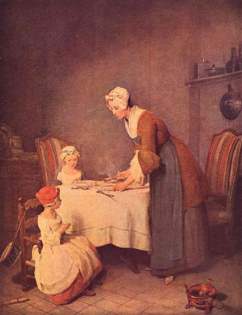 The Table Prayer Jean Chardin A4 Photo Print