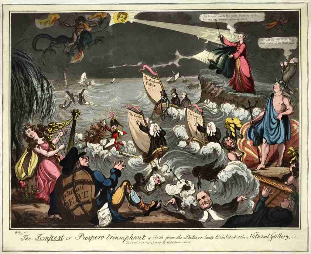 The Tempest 1827 Cartoon Joke 001 Vintage A4 Photo Print