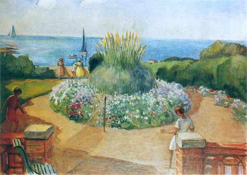 The Terrasse At Prefailles 1920 A4 Photo Print