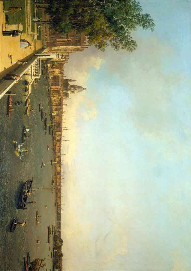 The Thames From Somerset detail Antonio Canaletto A4 Photo Print