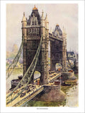 The Tower Bridge London Vintage Retro Advert Poster A4 Photo Print