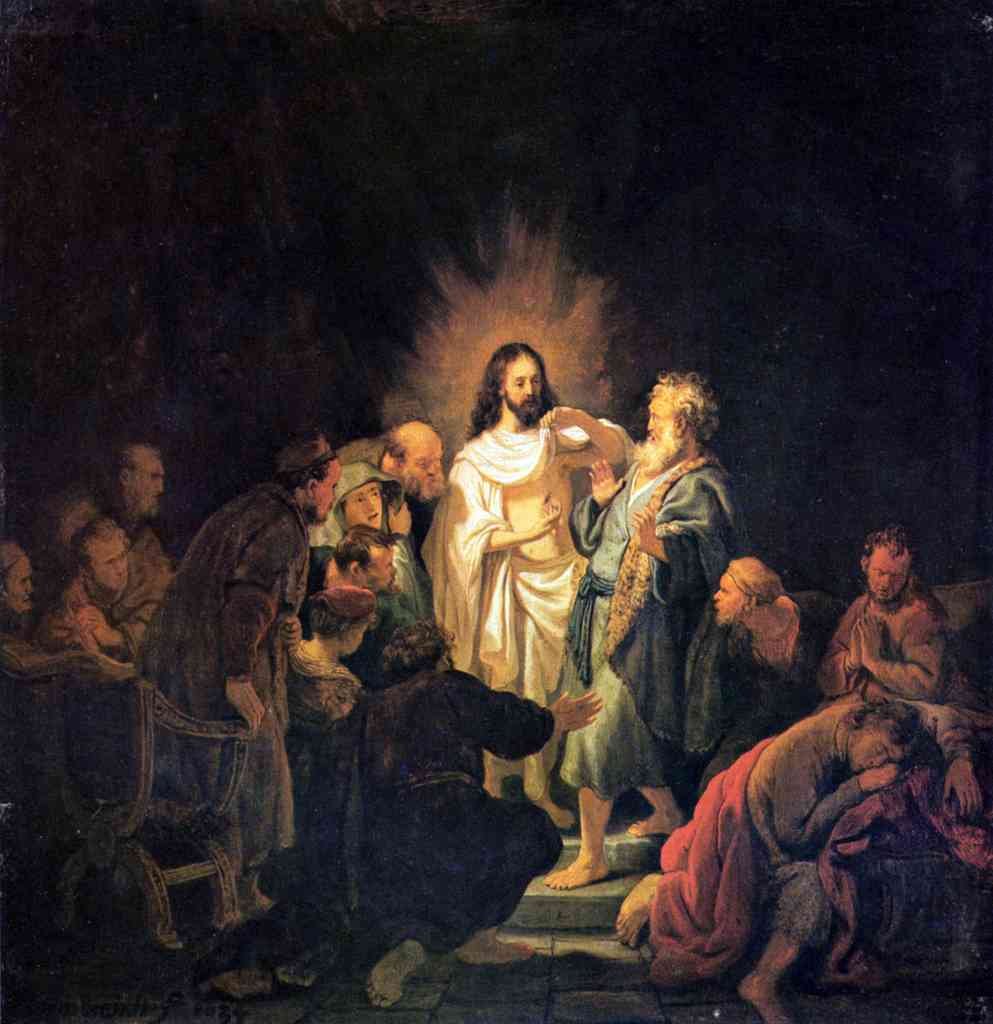 The Unbelieving Thomas 1 Rembrandt A4 Photo Print