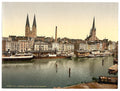 The Unter Trave near Holsenthor Lubeck Vintage A4 Photo Print
