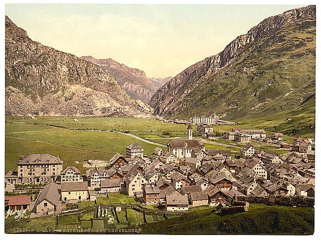 The Ursern Valley Andermatt Vintage A4 Photo Print