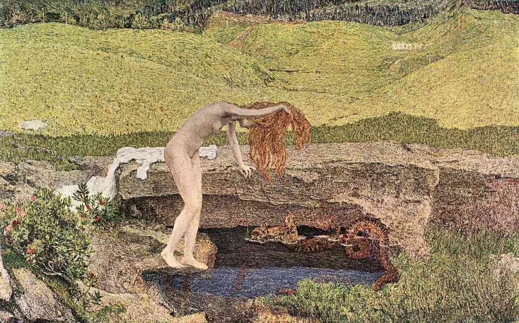 The Vanity Giovanni Segantini Symbolism A4 Photo Print