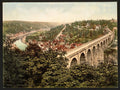 The Viaduct Dinan Vintage A4 Photo Print