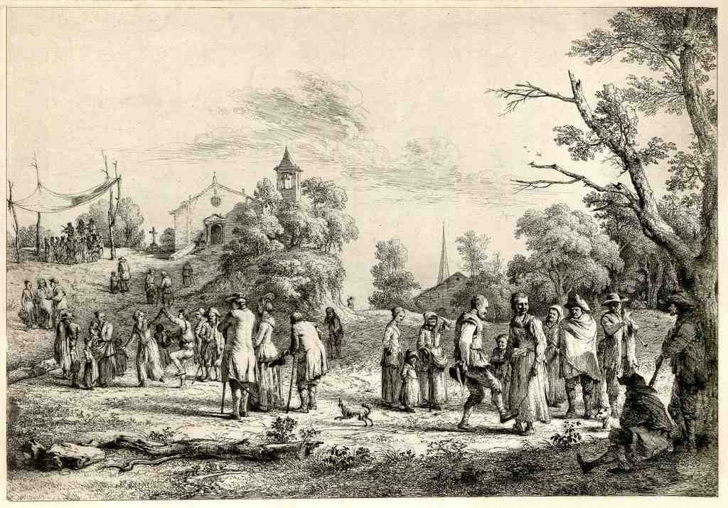 The Village Fete 1773 Vintage A4 Photo Print