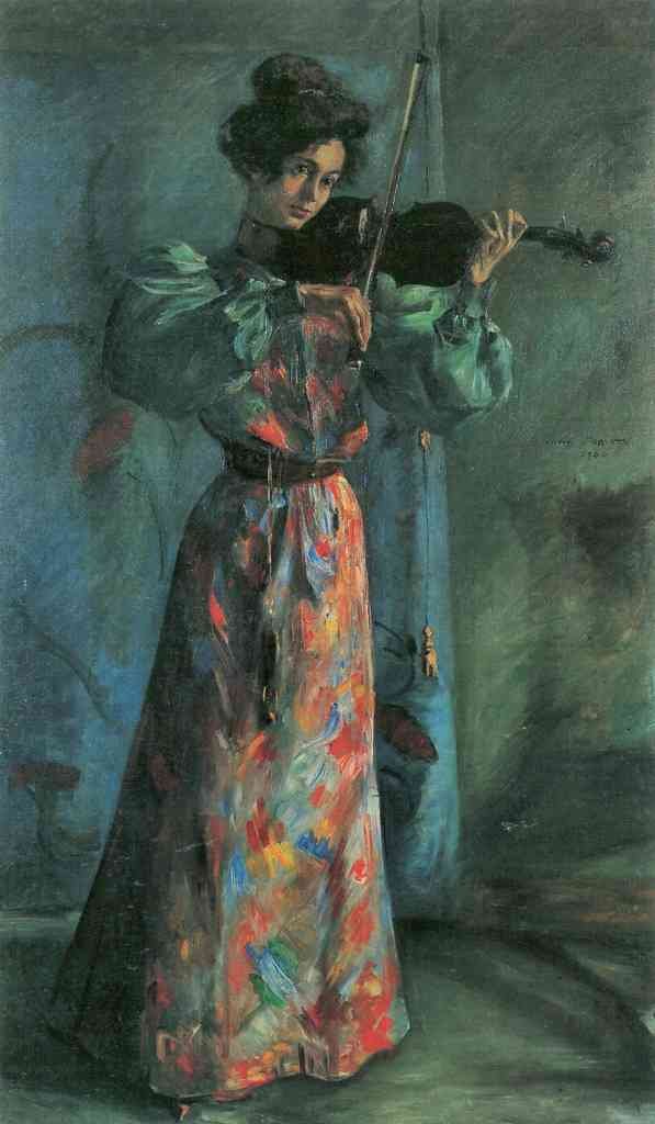 The Violin Player Lovis Corinth Impressionism European A4 Photo Print