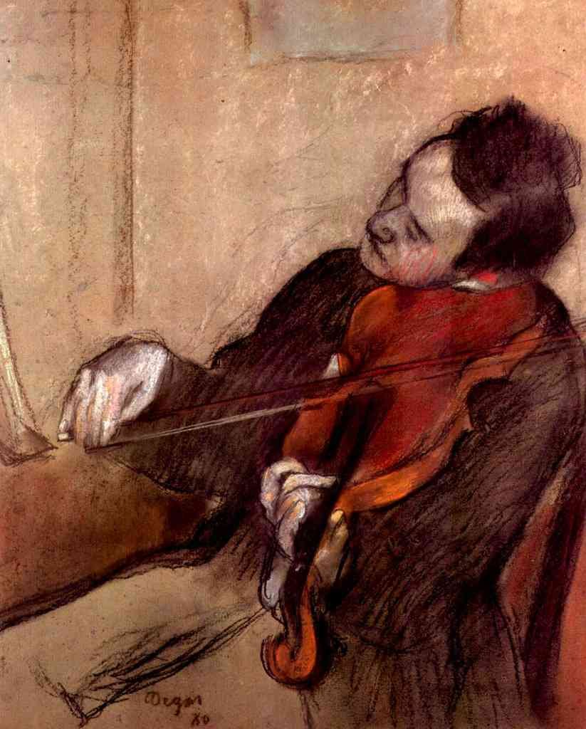 The Violinist 1 Degas A4 Photo Print