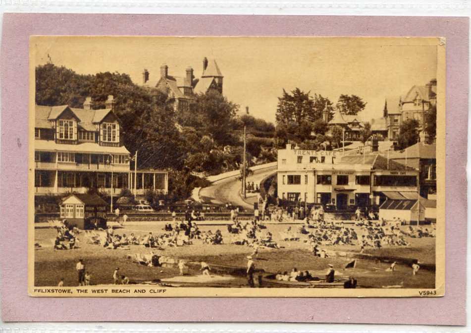 The West Beach And Cliff Felixstowe Suffolk Vintage A4 Photo Print
